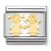 Nomination Composable Classic Link 030162/67 Sisters in 18K Gold
